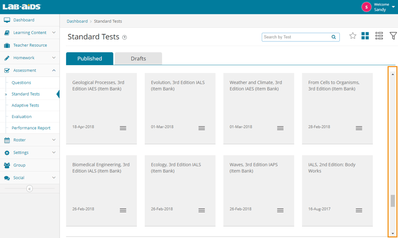 2 scroll to view tests