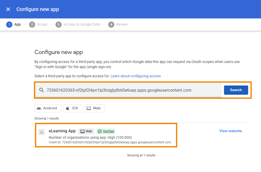 Add App Client ID
