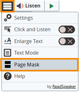 RS menu page mask