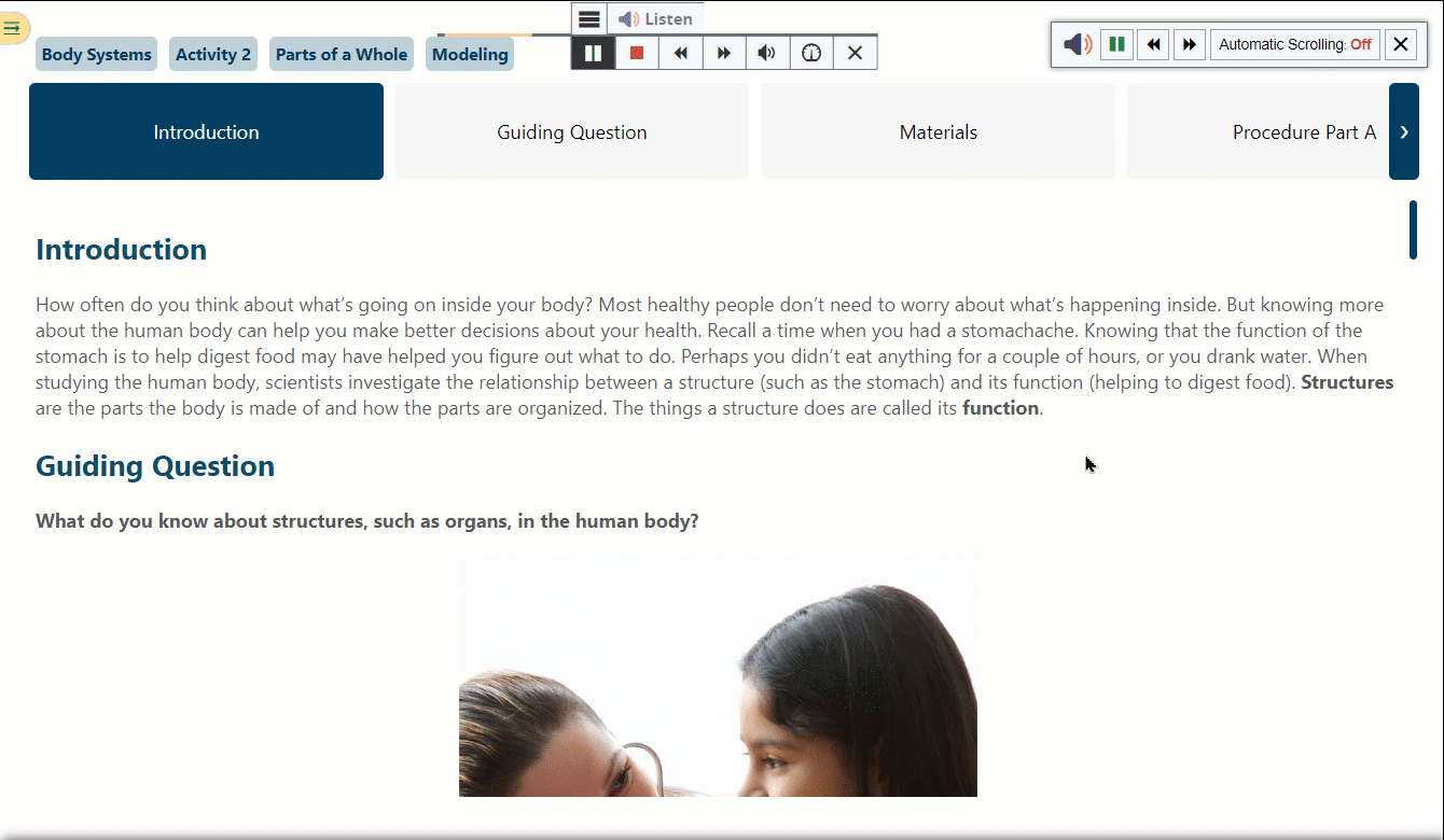 ReadSpeaker Settings Enlarge Text Gif