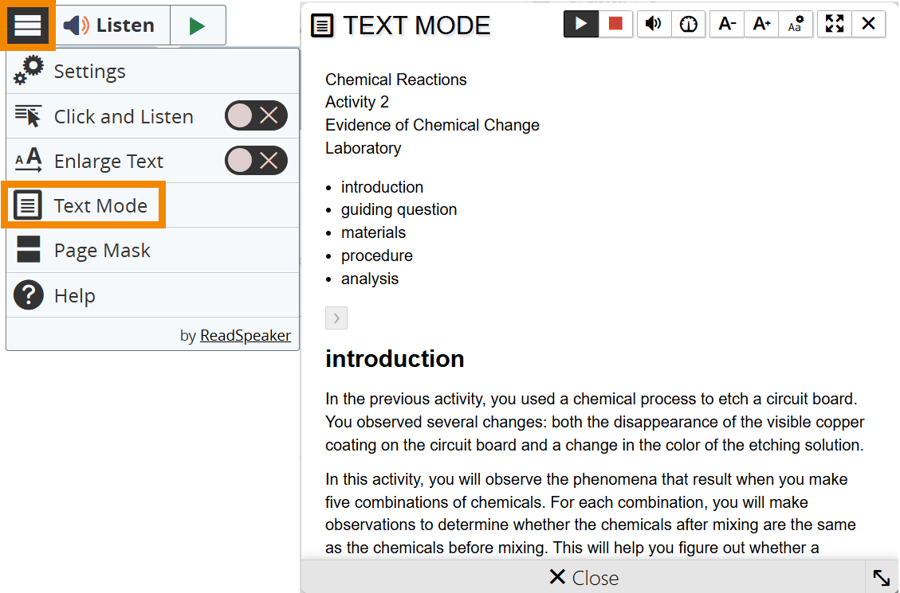 Text Mode