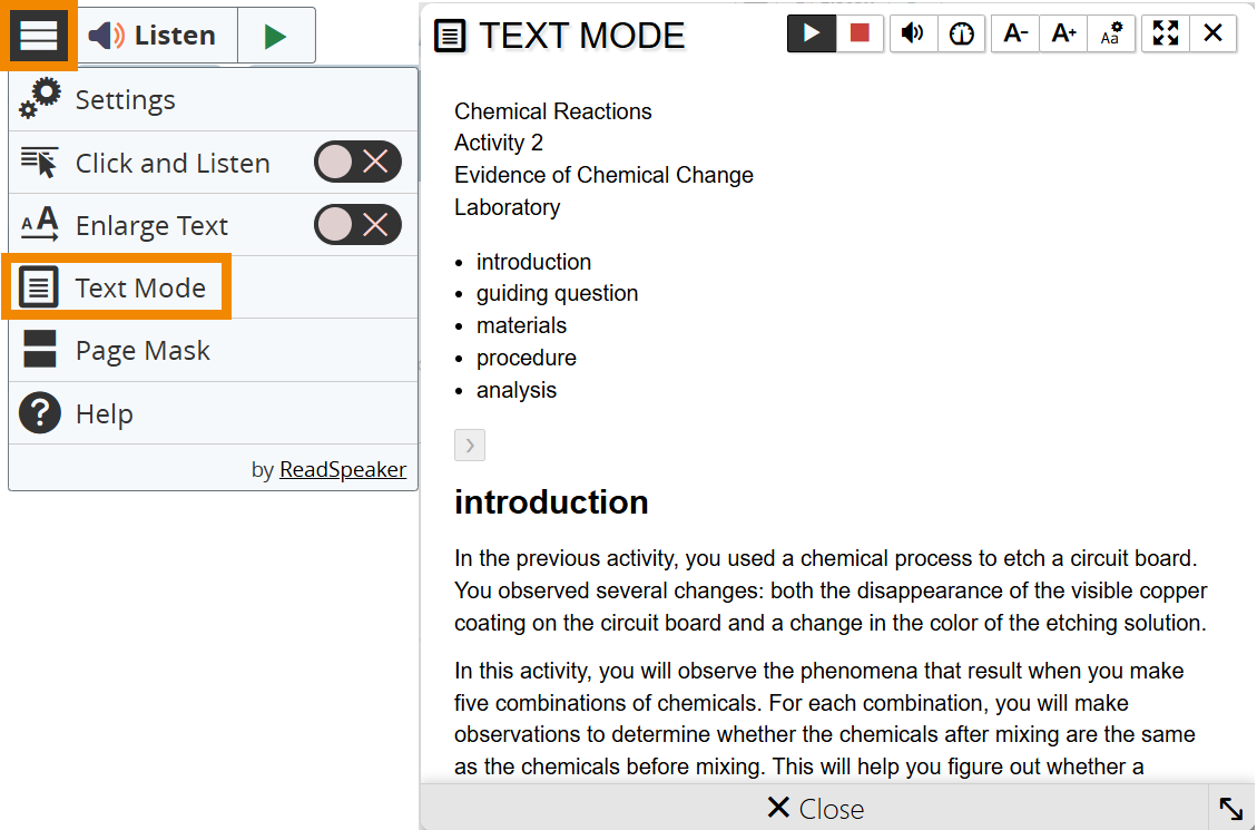 Text Mode