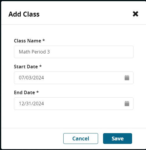 add class details
