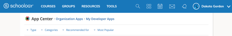 my developer apps