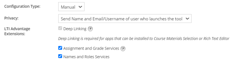 new screenshot for lti advantage extensions