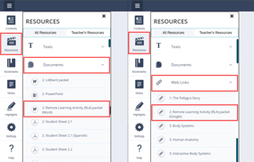 rlaps resources menu