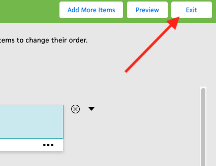 location of exit button