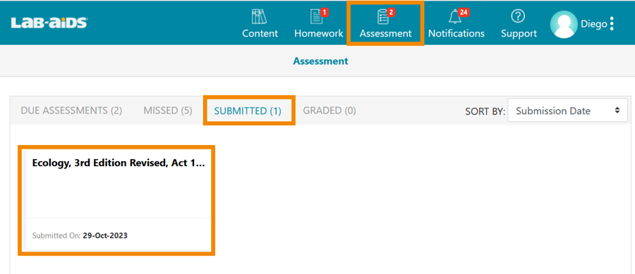 student can view responses 1