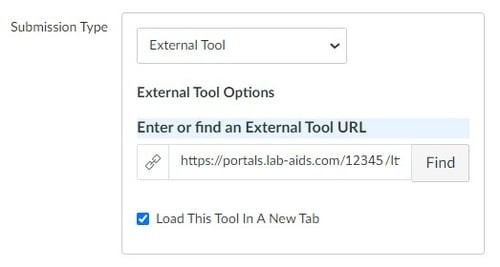 teacher 3 adding external tool assignment