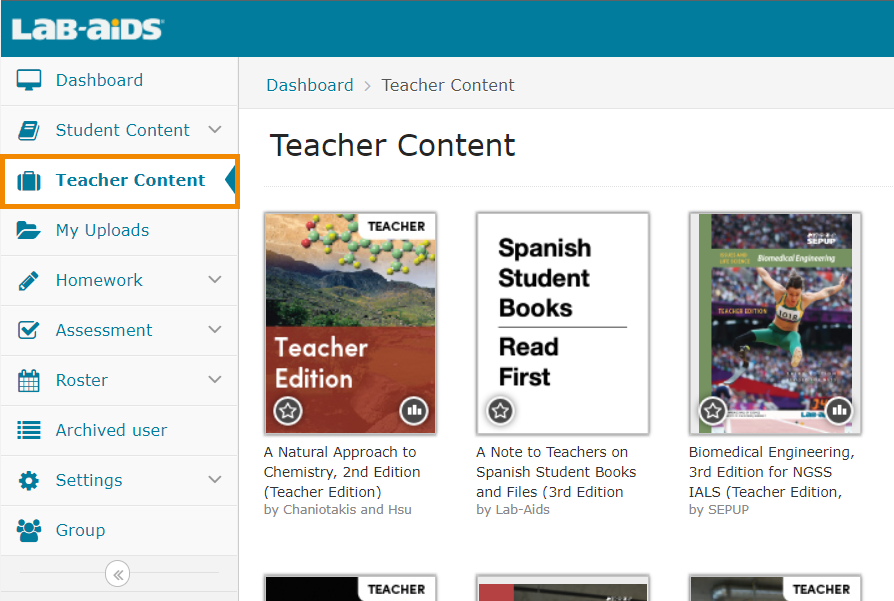 teacher content menu 2