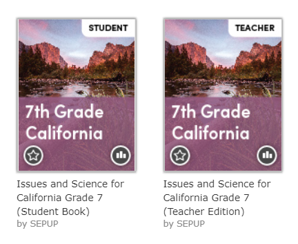 California books are labeled by grade. Each book contains all units required for that grade. 