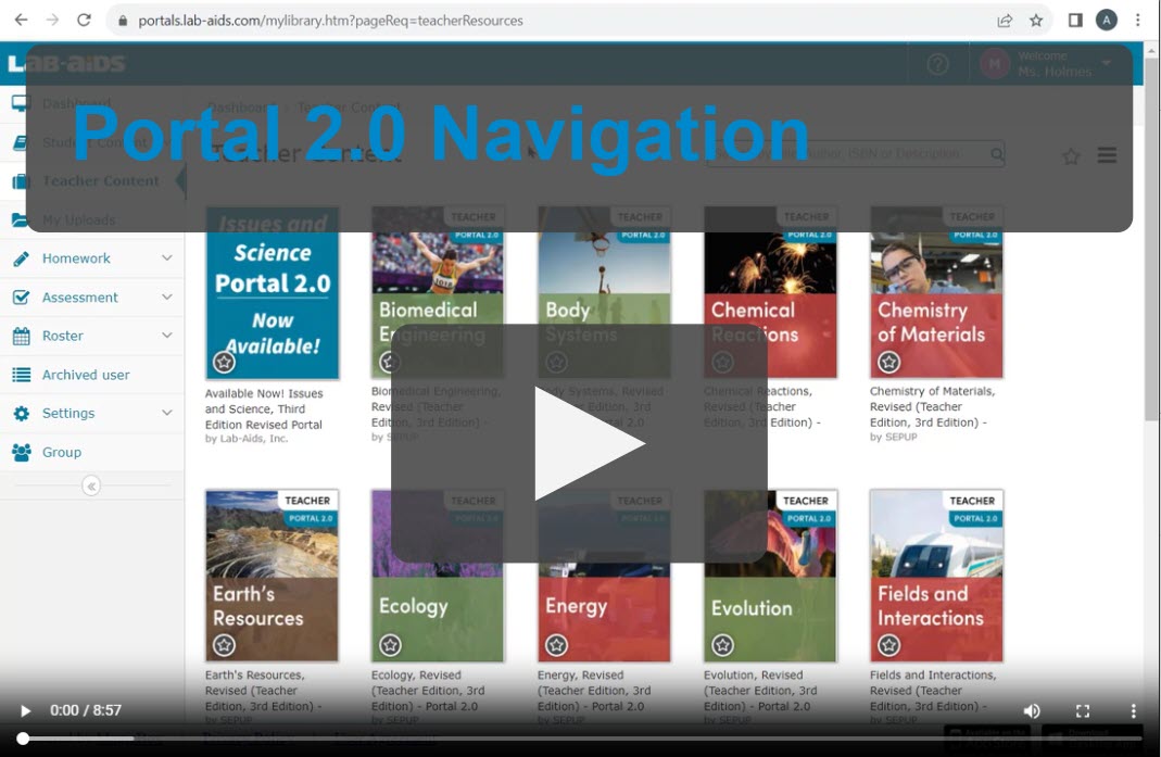 Thumbnail image showing video preview with "Portal 2.0 Navigation" text at top and "Play" button in center. 