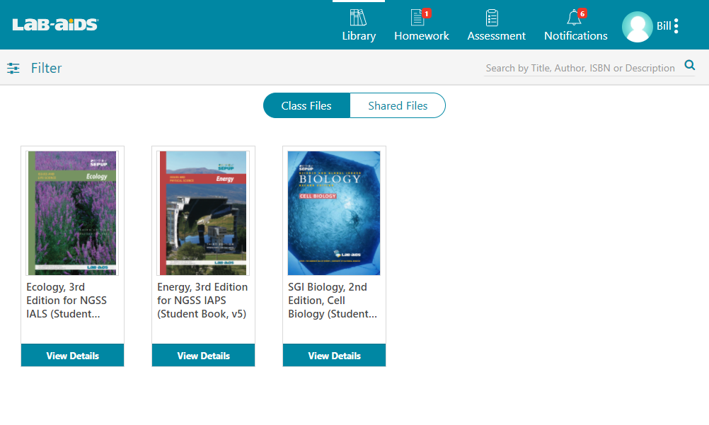 students log directly into portal and view books