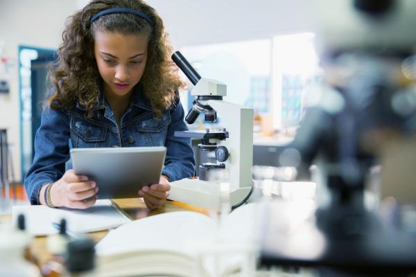 IALS girl with microscope Thumbnail
