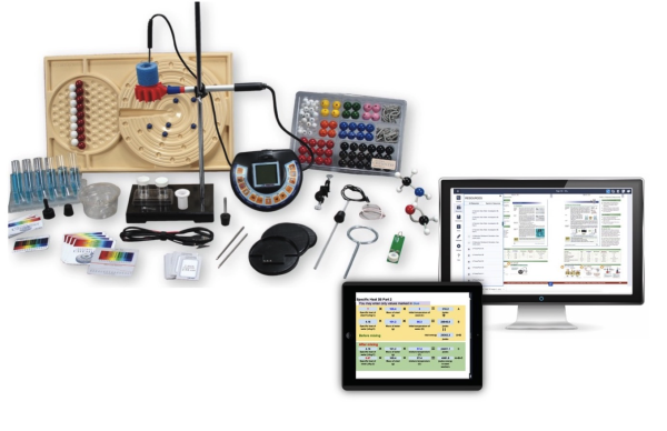photo of LabHub, NAC supplies, tablet, and computer