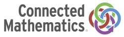 Logo for Connected Mathematics including for colorful interconnected circles